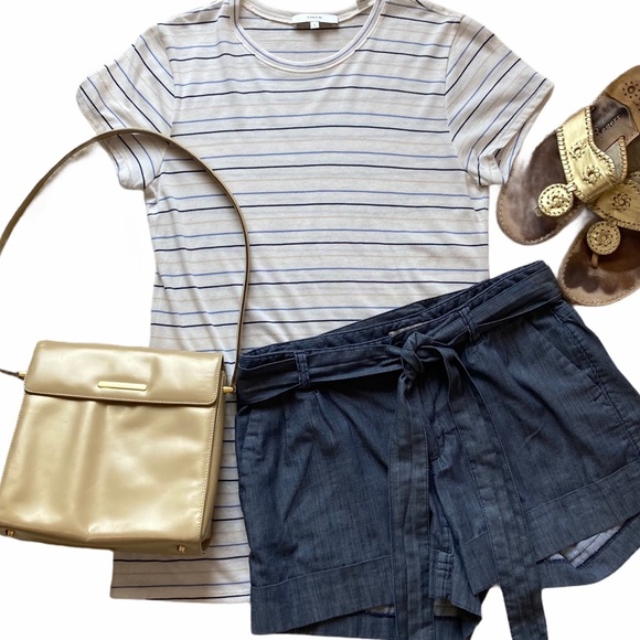 Banana Republic Pants - Banana republic tie belted denim shorts 4 petite